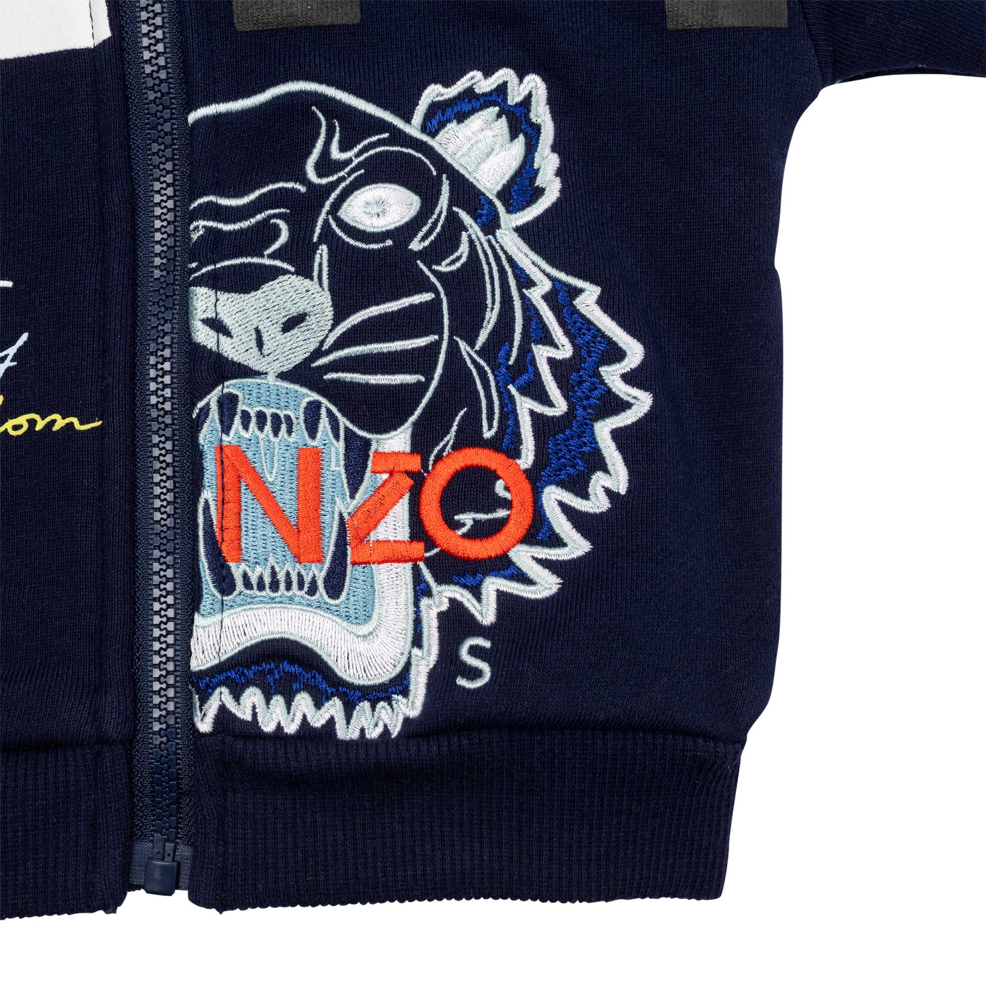 Kenzo Baby Boys Multi Iconic Zip Up Cardigan Blue