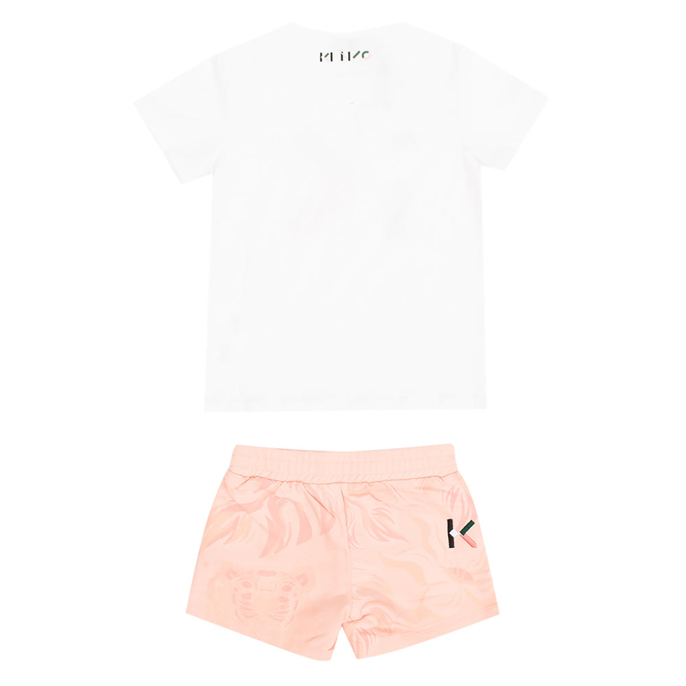 Kenzo Baby Girls T-shirt &amp; Shorts Set White