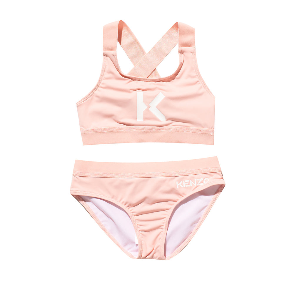 Kenzo Girls Two Piece Swimsuit Pink