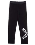 Kenzo Girls X Logo Leggings Black