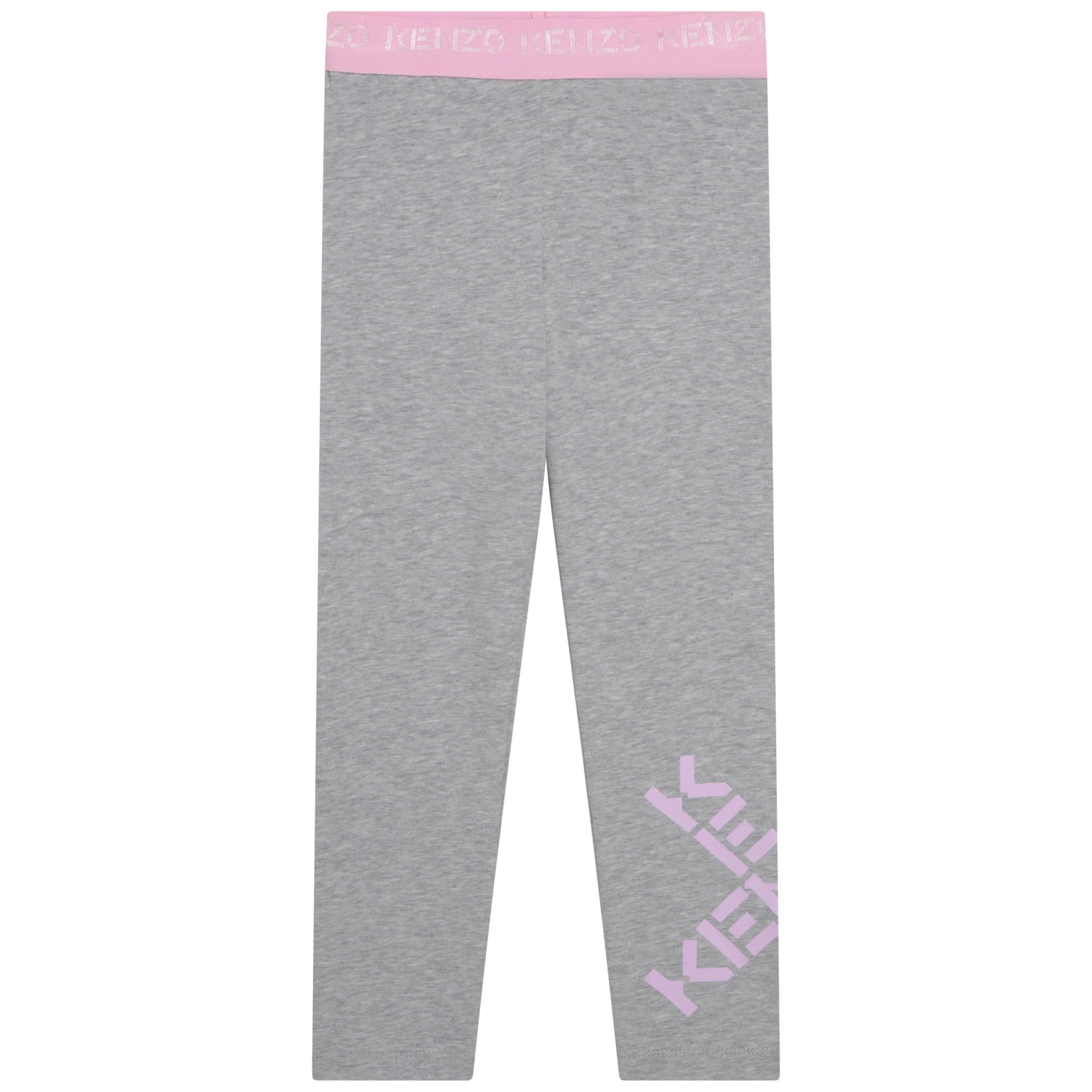 Kenzo Girls Waist Band Logo Leggings Grey