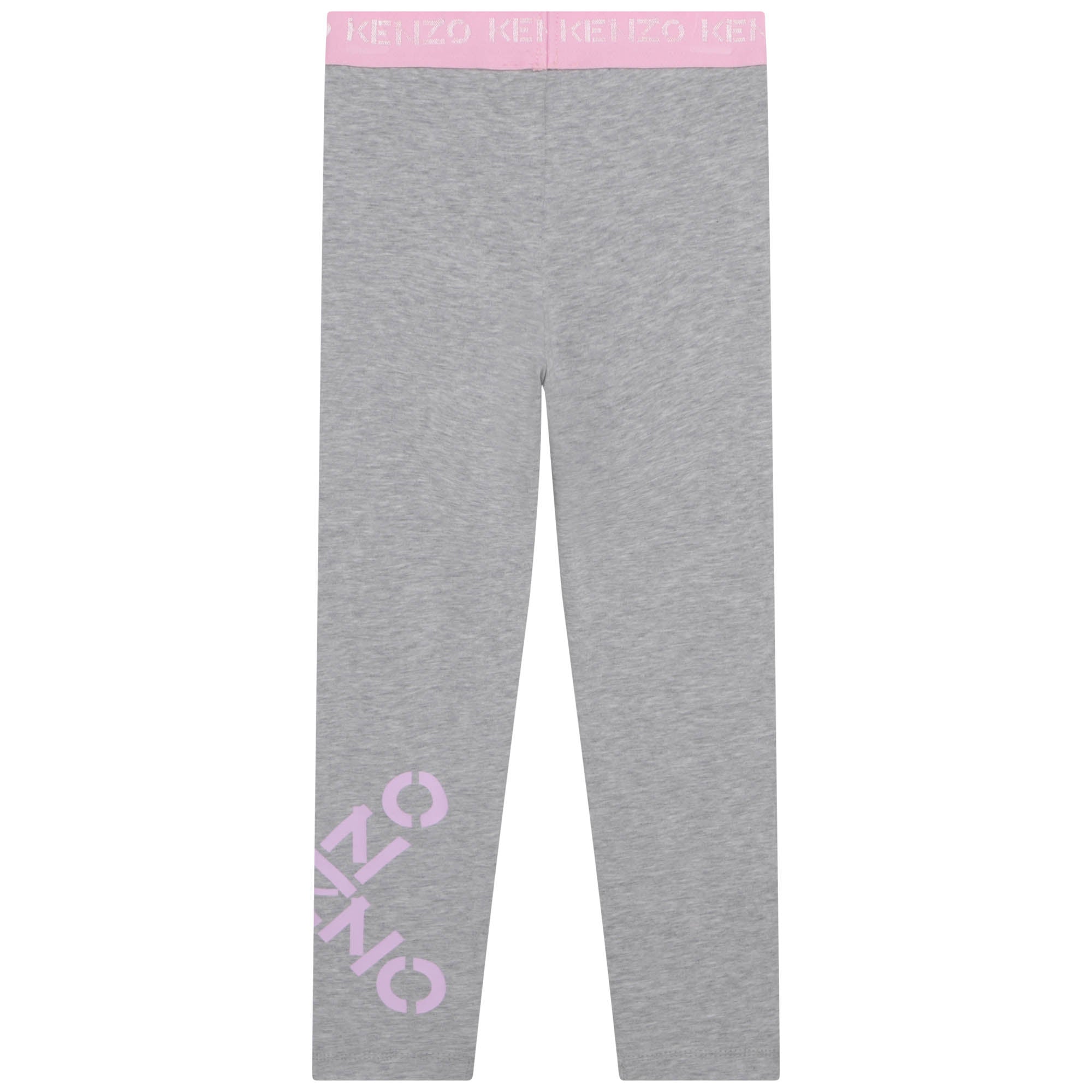 Kenzo Girls Waist Band Logo Leggings Grey