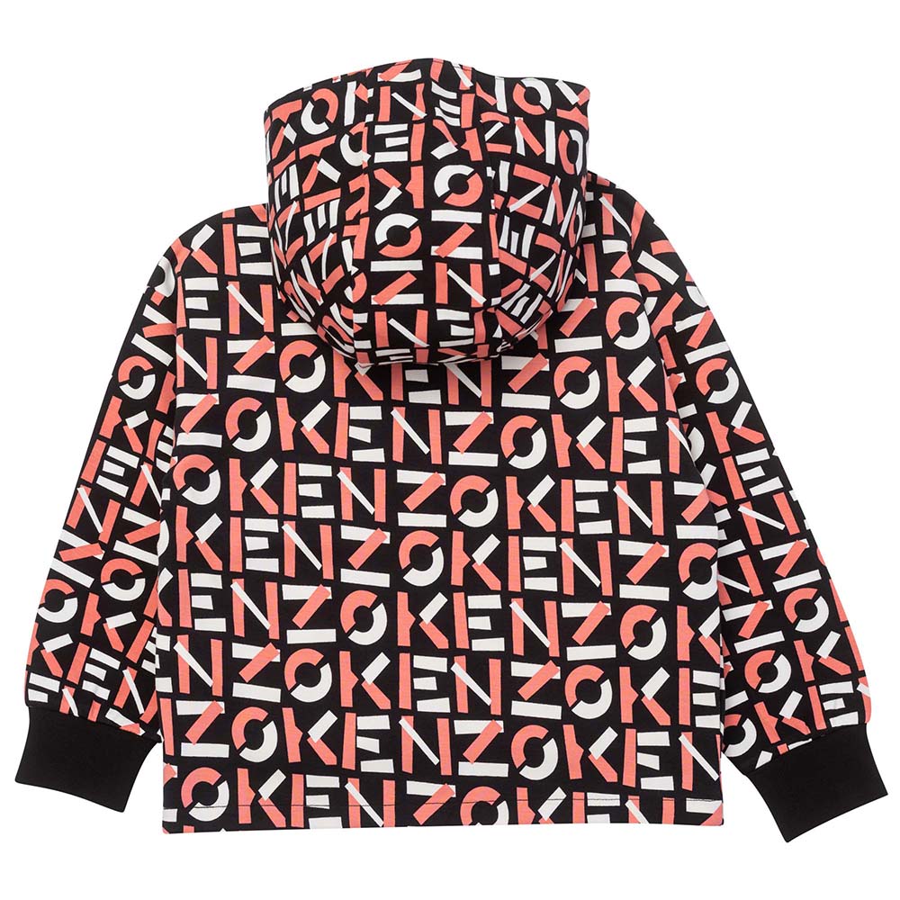 Kenzo Girls Monogram Hoodie Black