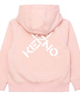 Kenzo Girls X Logo Hoodie Pink