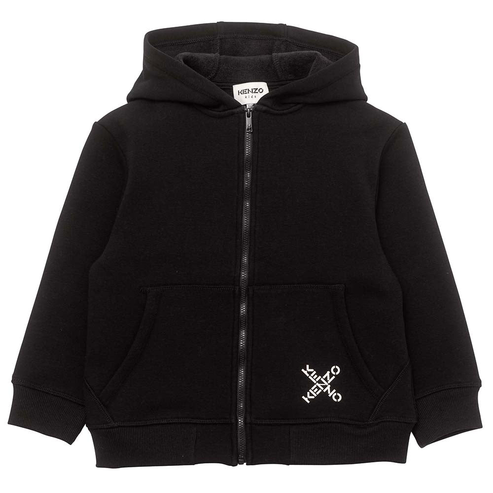 Kenzo Boys Cross Logo Hoodie Black