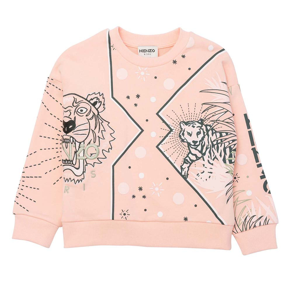 Kenzo Girls Tiger Pink Sweater Pink