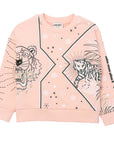 Kenzo Girls Tiger Pink Sweater Pink