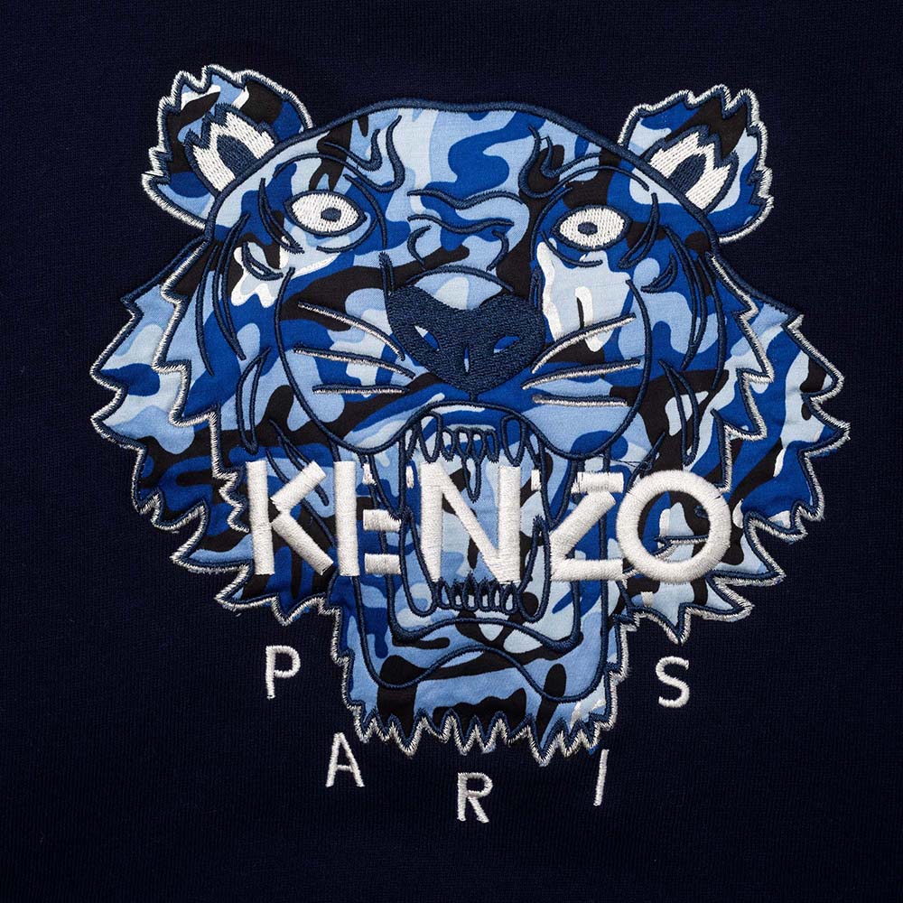 Kenzo Girls Tiger Logo Sweater Navy