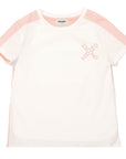 Kenzo Girls Logo Crew Neck T-Shirt Pink
