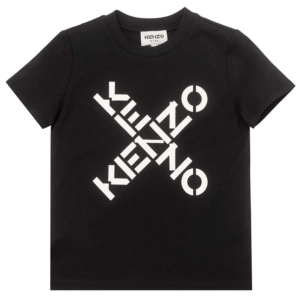 Kenzo Boys X Logo T-Shirt Black