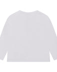 Kenzo Girls All Over Logo Print Long Sleeved T-shirt White