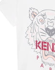 Kenzo Girls Tiger T-shirt White