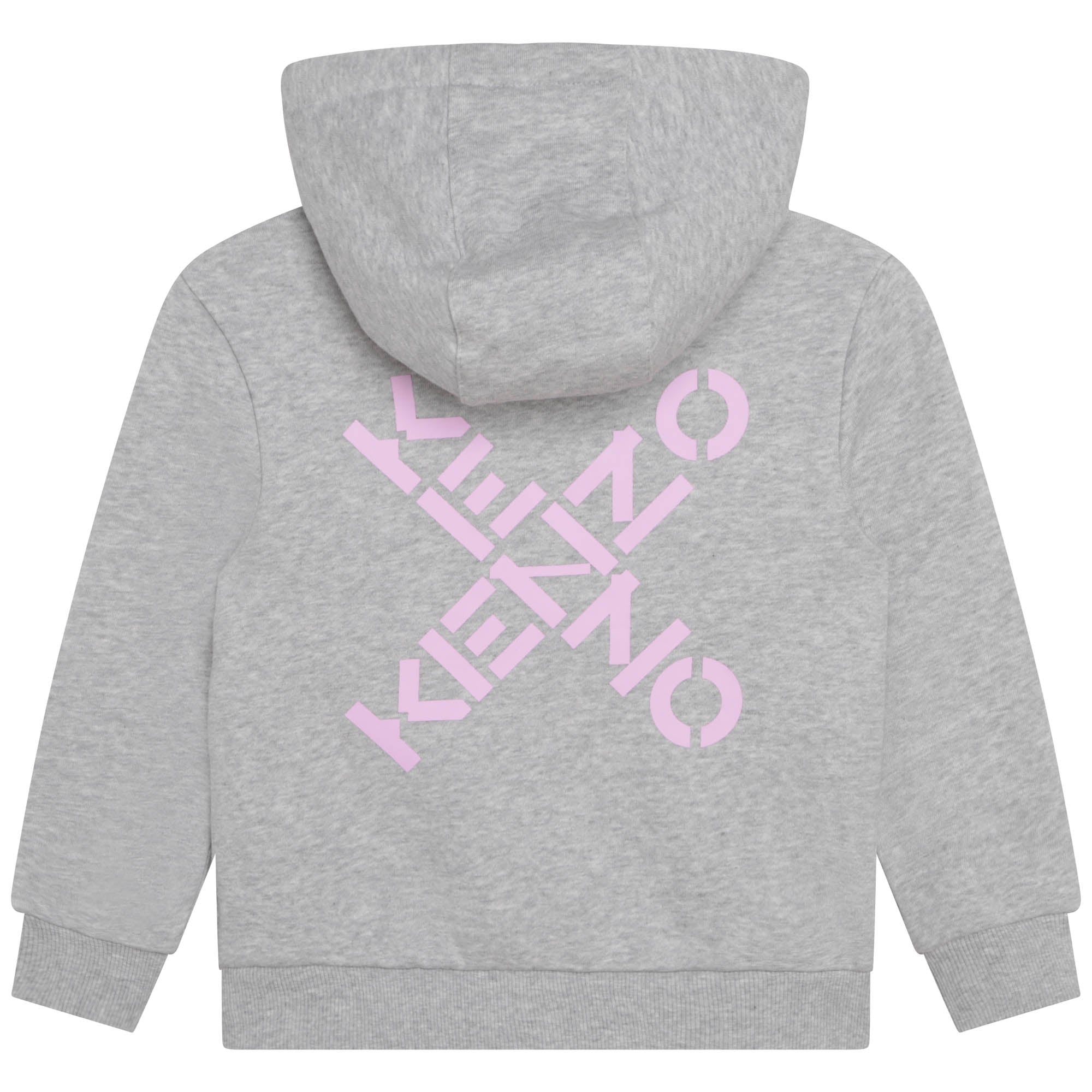 Kenzo Girls Hooded Zip Up Jumper Grey