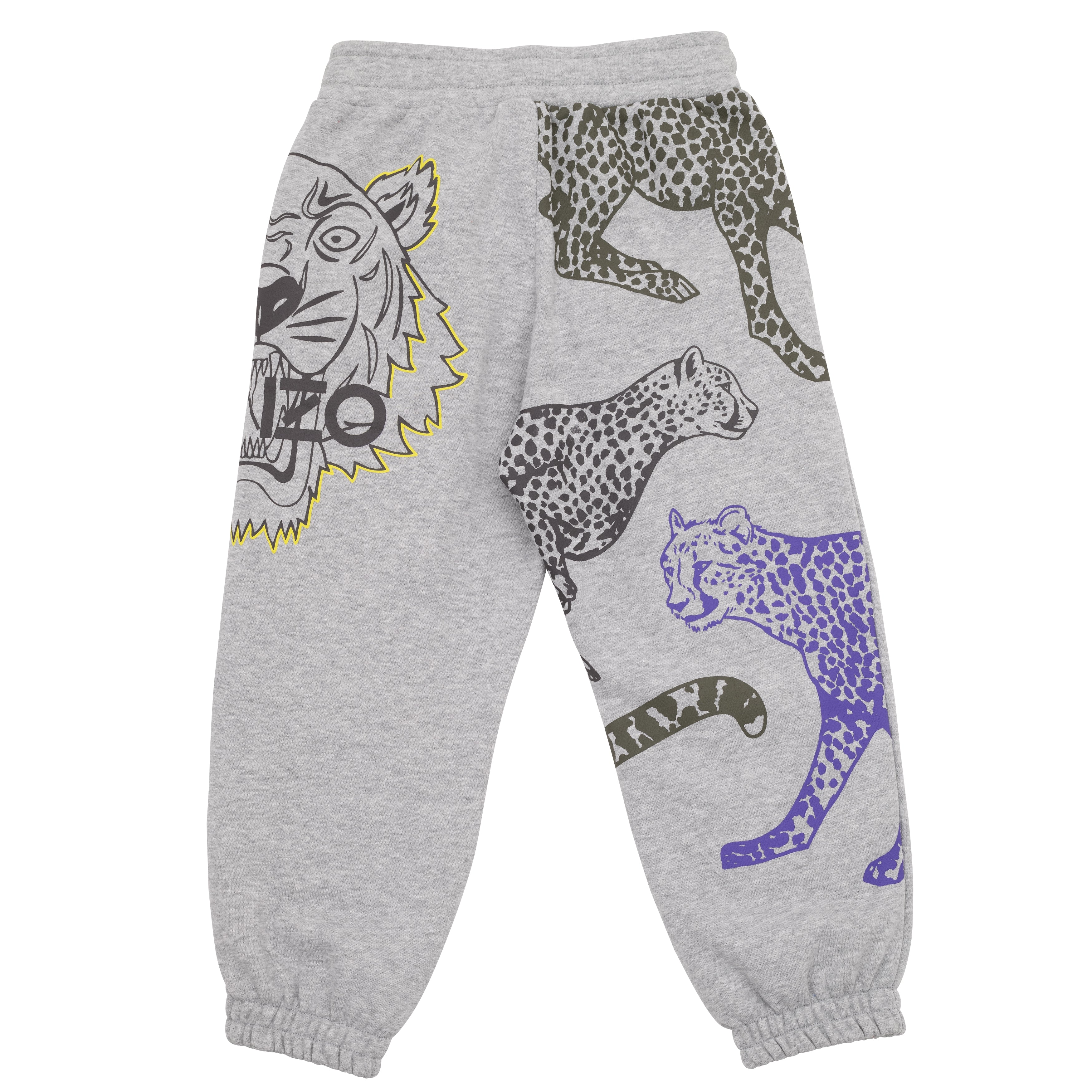 Kenzo Boys Multi Iconic Logo Track Pants Grey