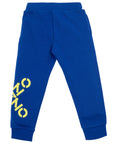 Kenzo Boys Cross Logo Track Pants Blue