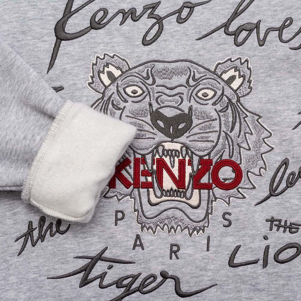 Kenzo Boys Tiger Sweater Grey