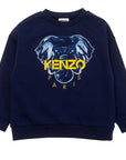 Kenzo Boys Elephant Sweatshirt Navy