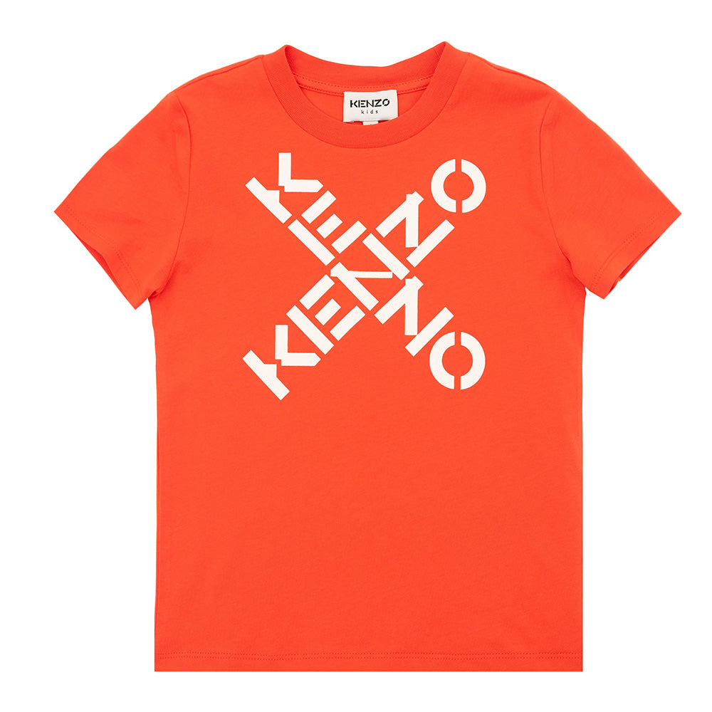 Kenzo Boys Big X Logo T-Shirt Red