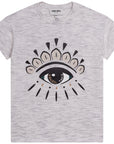 Kenzo Girls Eye Print T-Shirt Grey