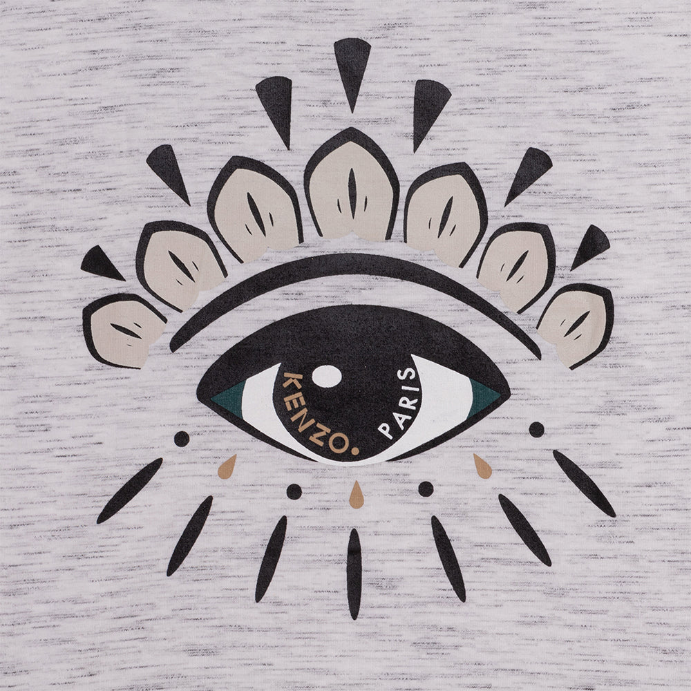 Kenzo Girls Eye Print T-Shirt Grey