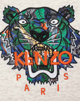 Kenzo Kids Unisex Tiger Logo Hoodie Grey