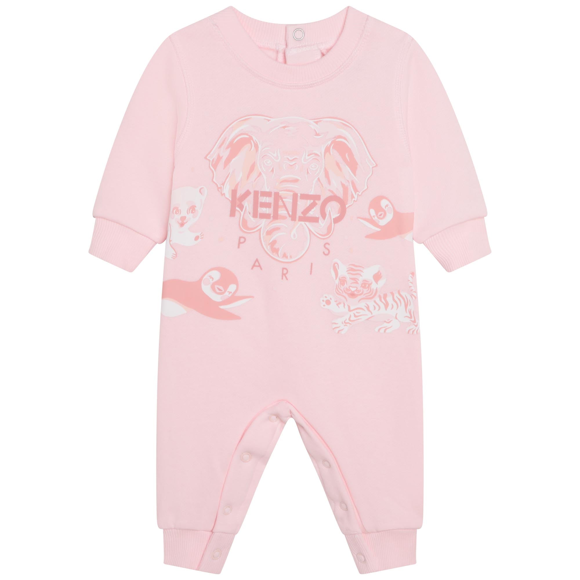 Kenzo Baby Girls Elephant Logo Romper Pink