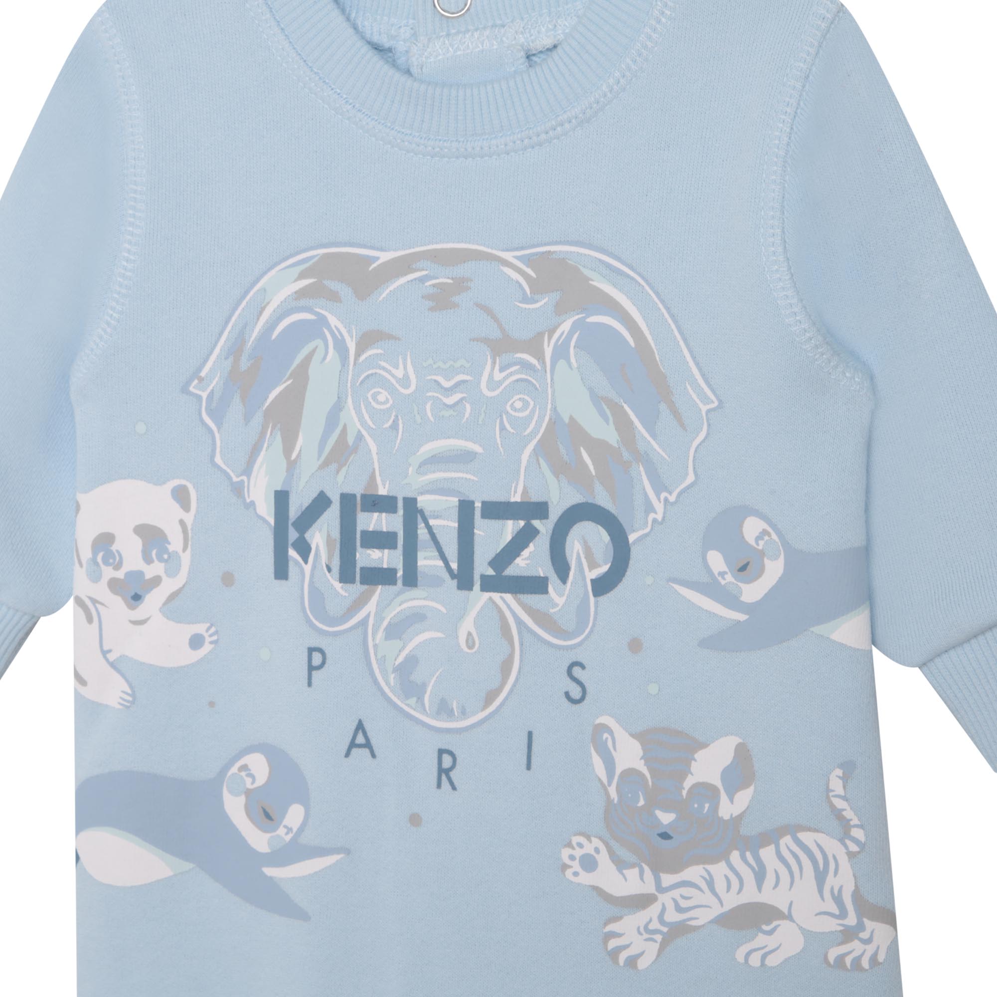 Kenzo Baby Boys Elephant Logo Romper Blue