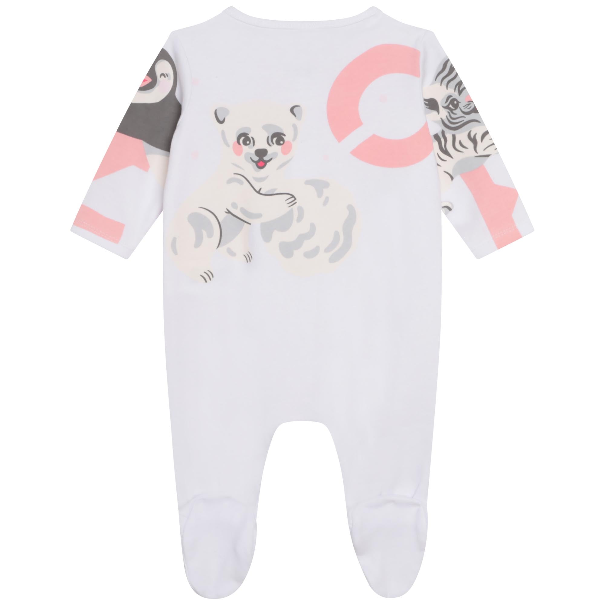 Kenzo Baby Girl Iconic Tiger Logo Romper White