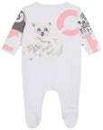 Kenzo Baby Girl Iconic Tiger Logo Romper White