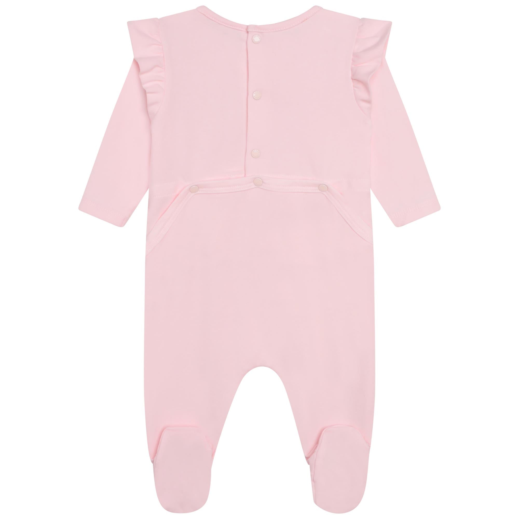 Kenzo Baby Girls Tiger Logo Sleepsuit Pink