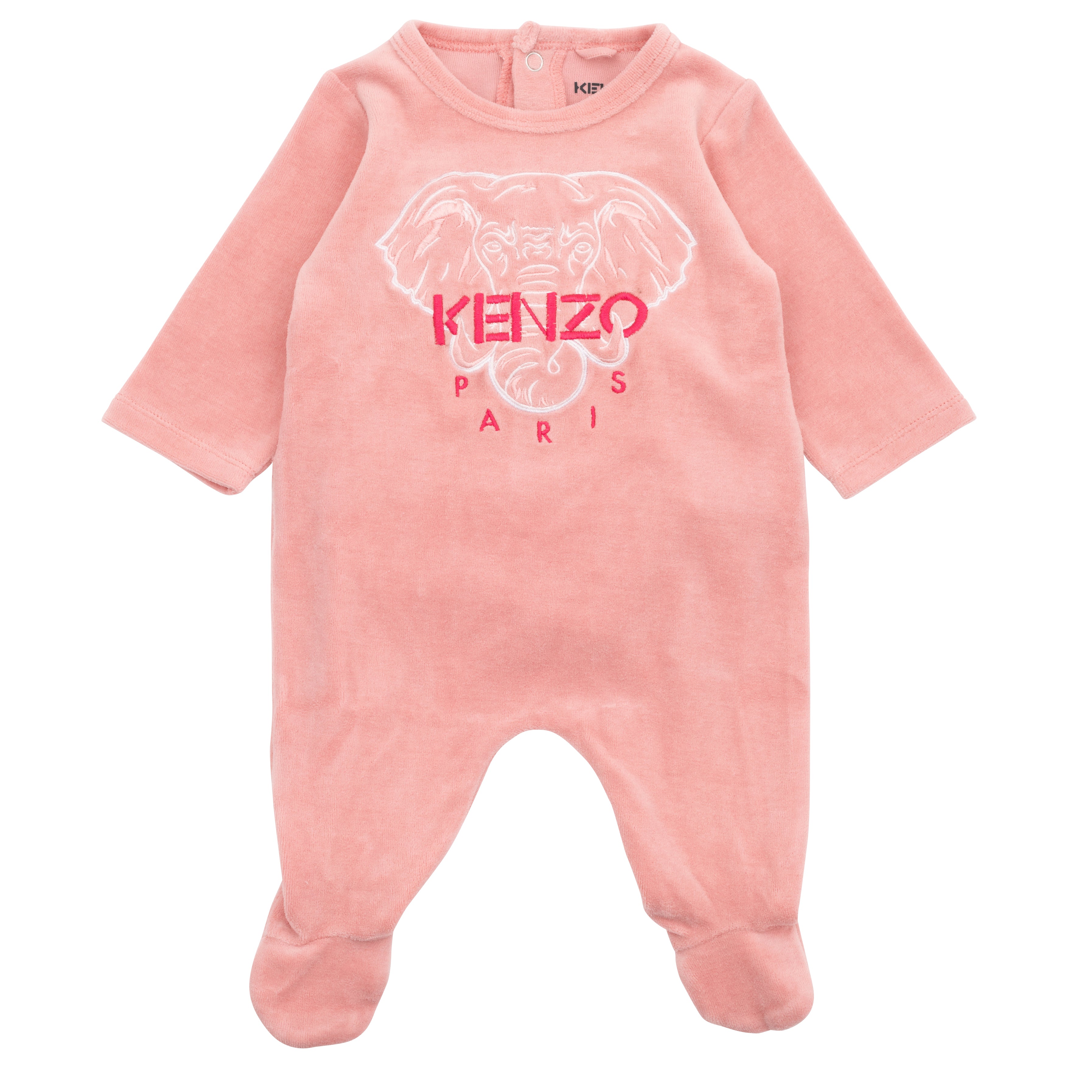 Kenzo Baby Girls Elephant Logo Sleepsuit
