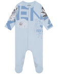 Kenzo Baby Boys Tiger Logo Sleepsuit Blue