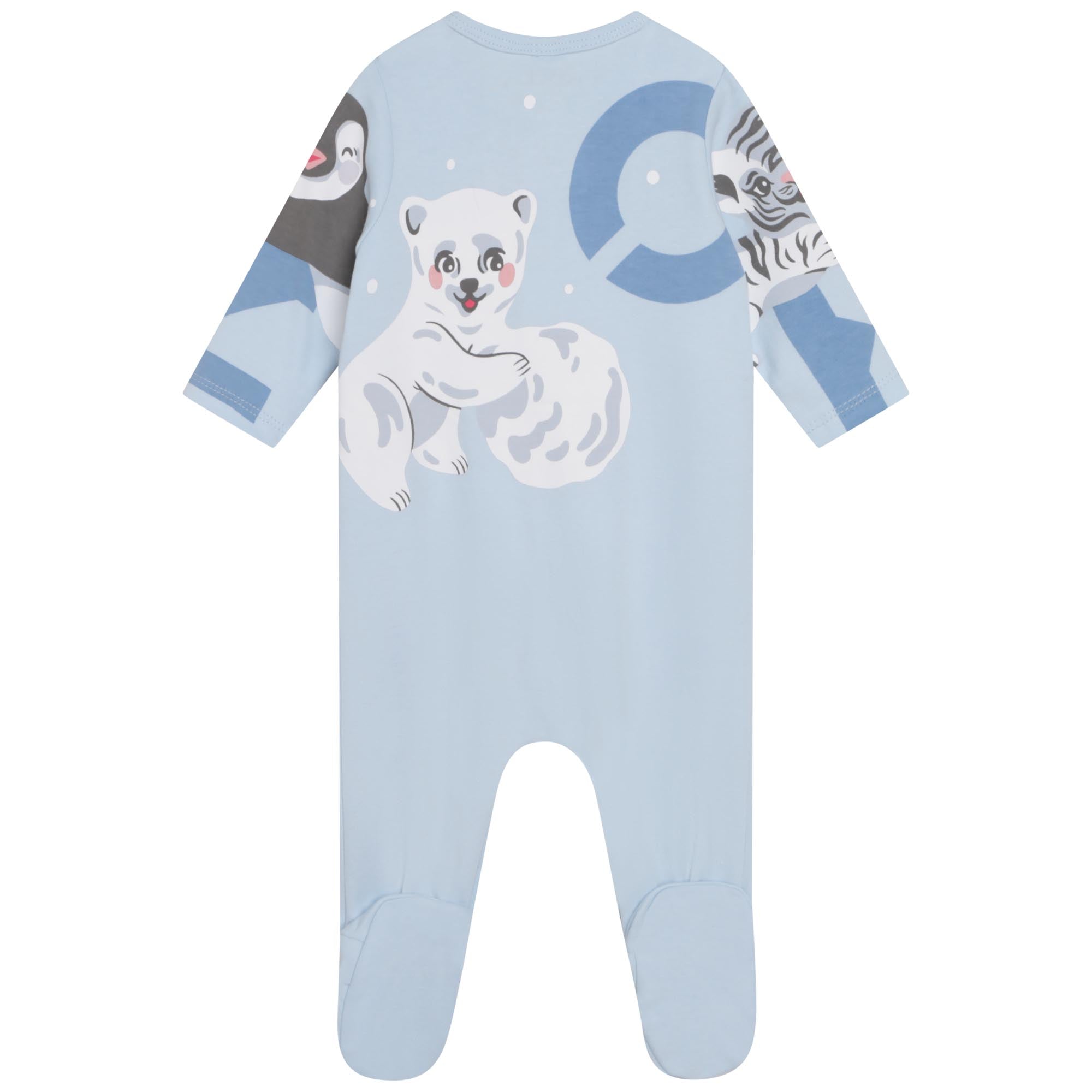 Kenzo Baby Boys Tiger Logo Sleepsuit Blue
