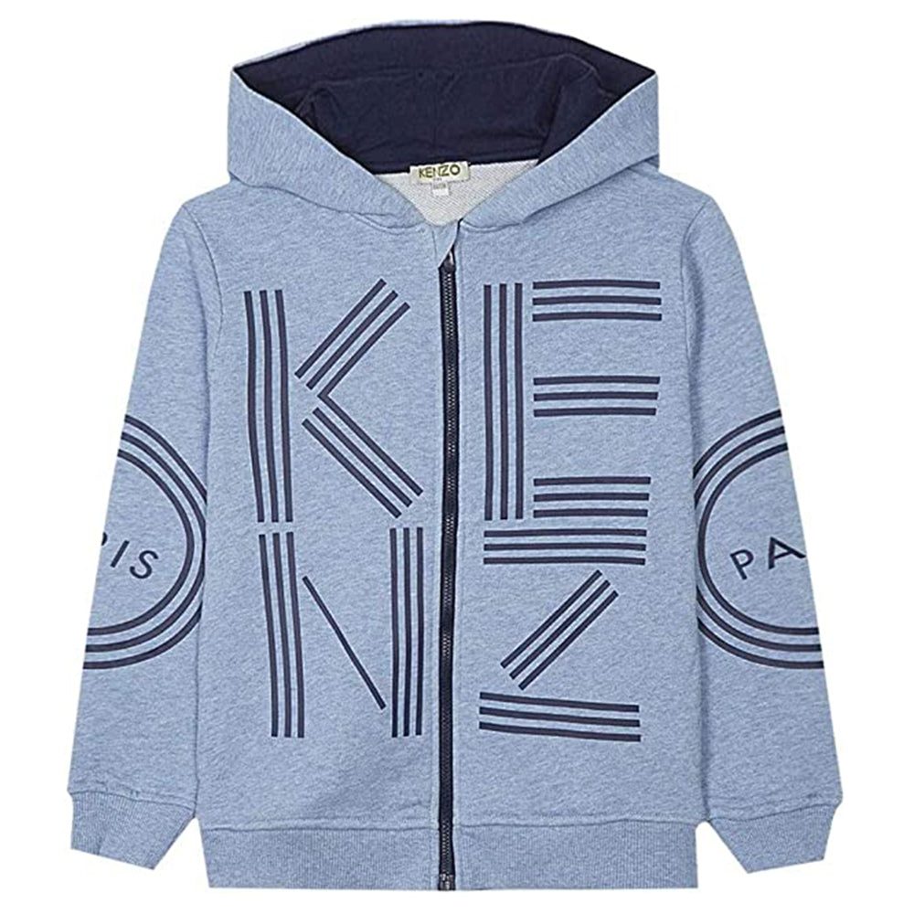 Kenzo Boys JB 4 Logo Hoodie Blue