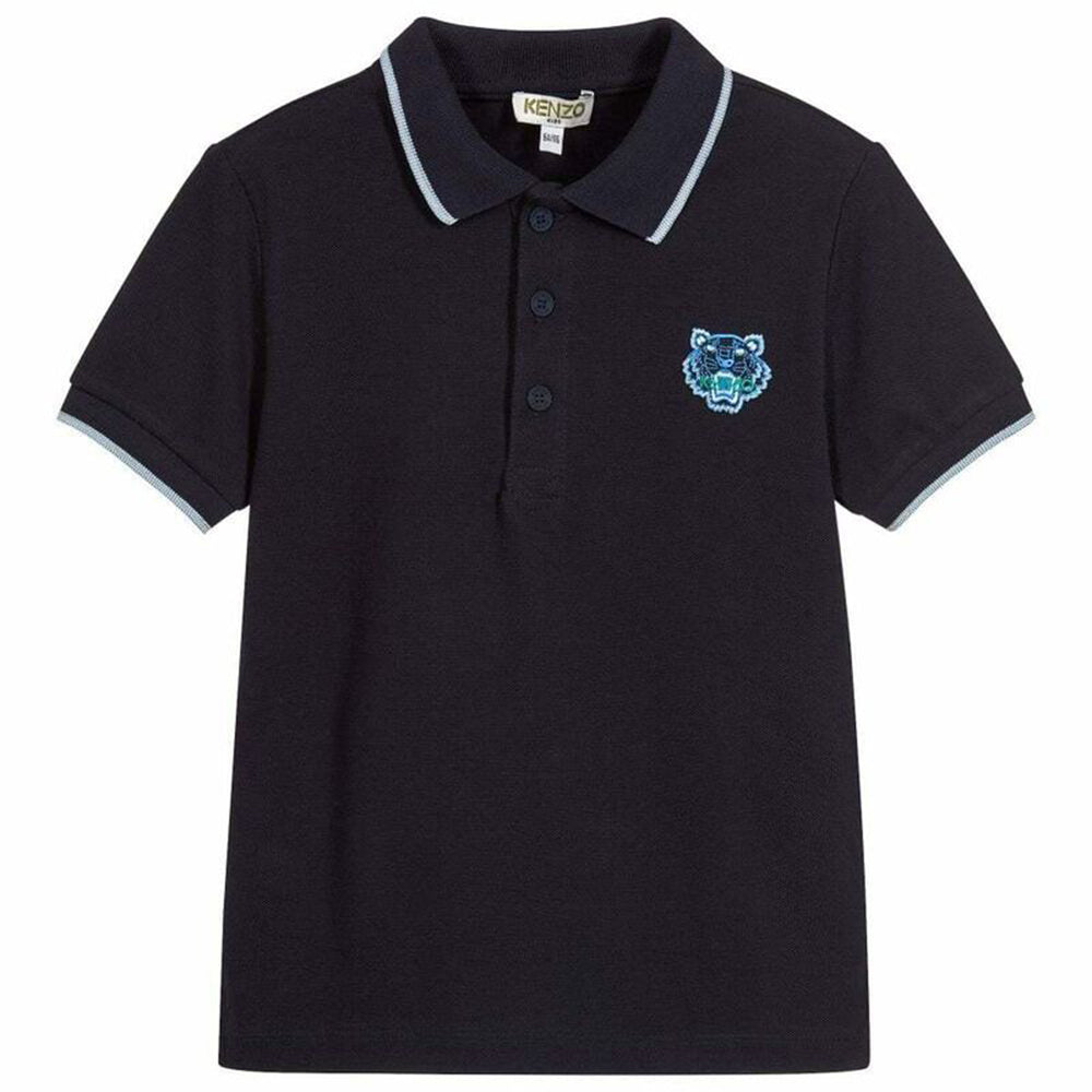 Kenzo Boys Tiger Polo Navy