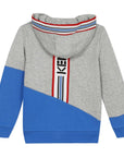 Kenzo Stripes Logo Hoodie Grey