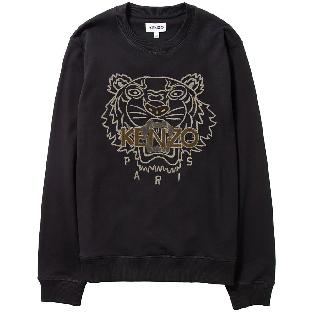 Kenzo Men&#39;s Embroidered Tiger Sweater Black