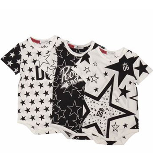 Dolce &amp; Gabbana Boys Three Pack Star Sets White/Black
