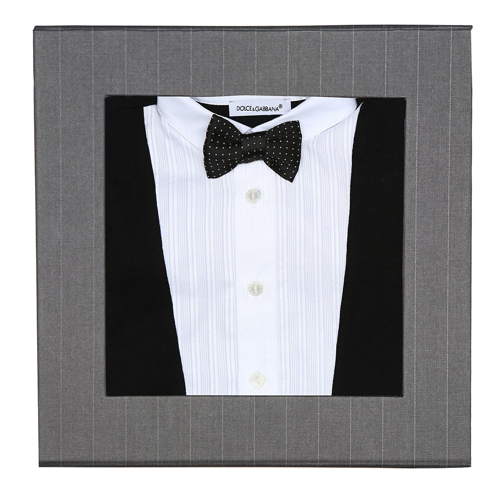 Dolce &amp; Gabbana Baby Boys Tuxedo Playsuit Black