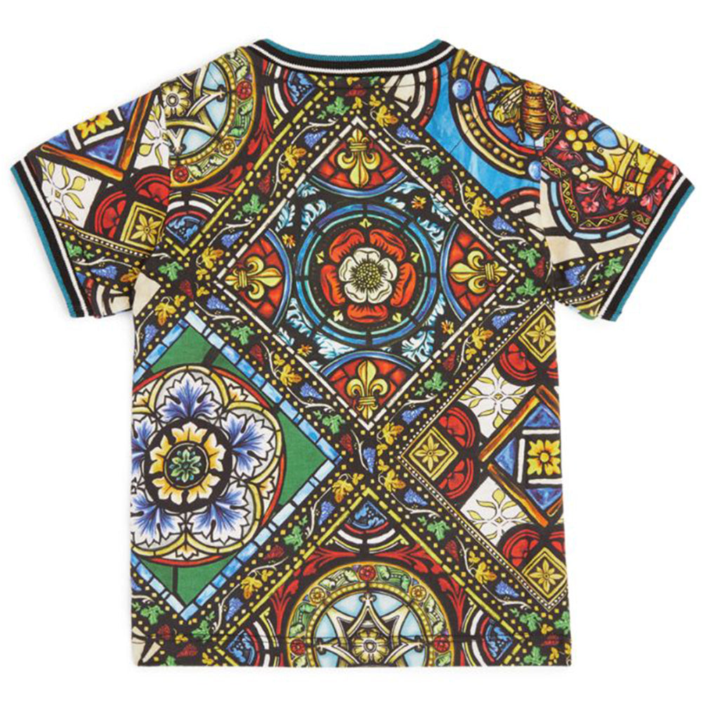 Dolce &amp; Gabbana Baby Boys Stained Glass T-shirt Blue