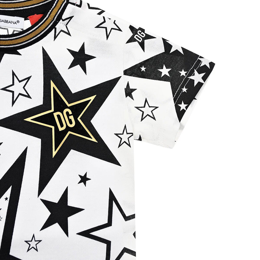 Dolce &amp; Gabbana Baby Boys Millennials Star Print T-Shirt White