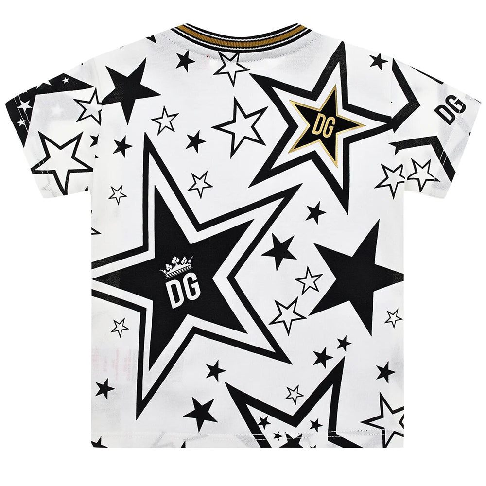 Dolce &amp; Gabbana Baby Boys Millennials Star Print T-Shirt White