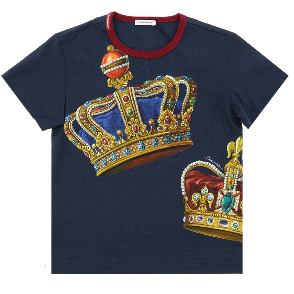 Dolce &amp; Gabbana Boys Crown T-shirt Navy