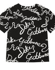 Dolce & Gabbana Jersey T-shirt with all-over logo print Black