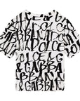 Dolce & Gabbana Boys Jersey T-shirt with flocked logo print White