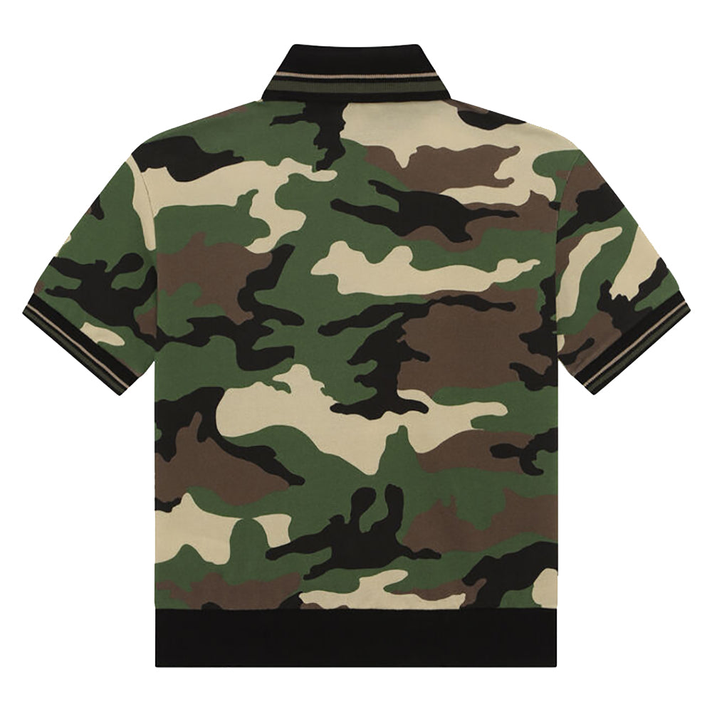 Dolce &amp; Gabbana Boys Camouflage Polo Khaki