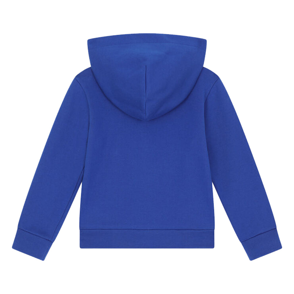 Dolce &amp; Gabbana Boys Logo-Appliqué Zip-Up Hoodie Blue