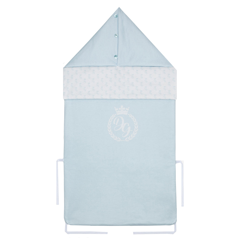 Dolce &amp; Gabbana Unisex Jersey sleep sack with pink DG crown print