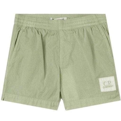 C.p Company Boys Logo Shorts Green