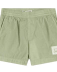 C.p Company Boys Logo Shorts Green